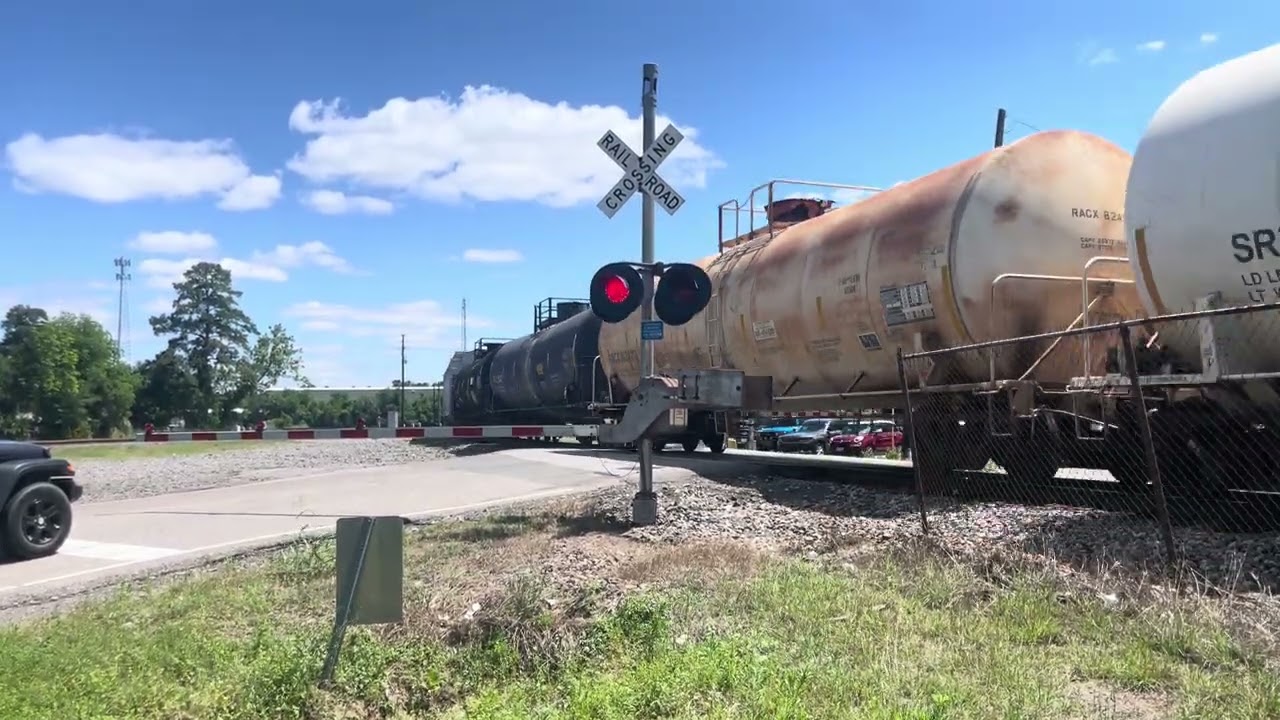 UP 7471 At Spring Cypress Rd Thru Old Town Spring TX (Filmed: 4/21/24)