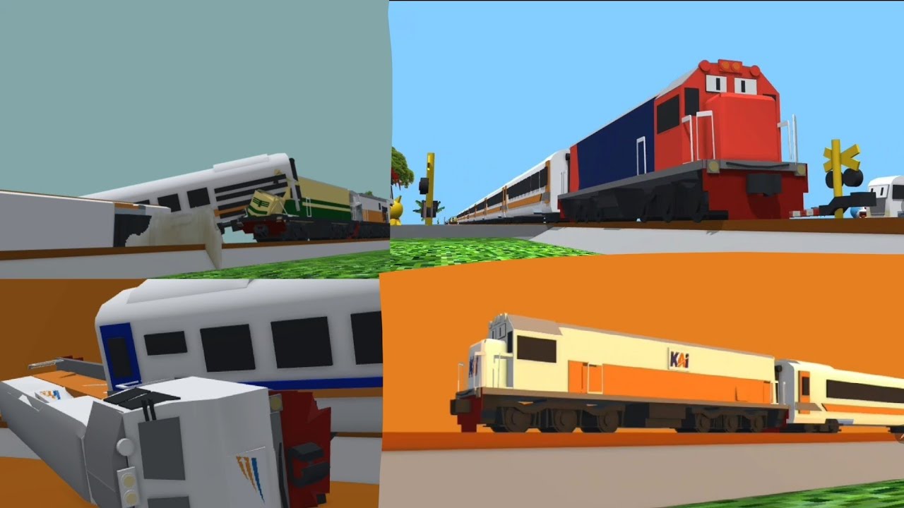 Kompilasi tabrakan kereta api CC 201 dan hunting kereta api