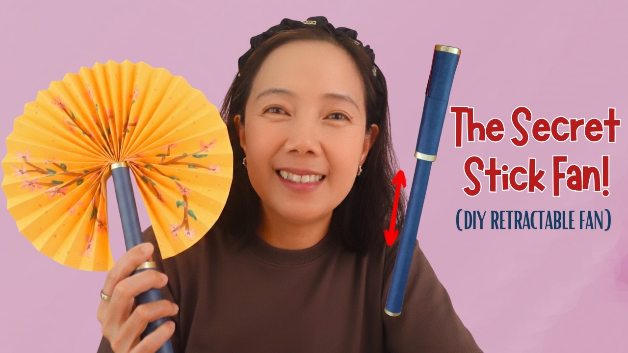 DIY Sliding Fan | Magic Stick Fan | Easy 5-minute Paper Fan craft