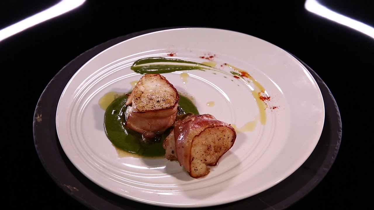 Dos de cabillaud en barde de poitrine fumée, purée d’oseille par Bruno Doucet (#DPDC)