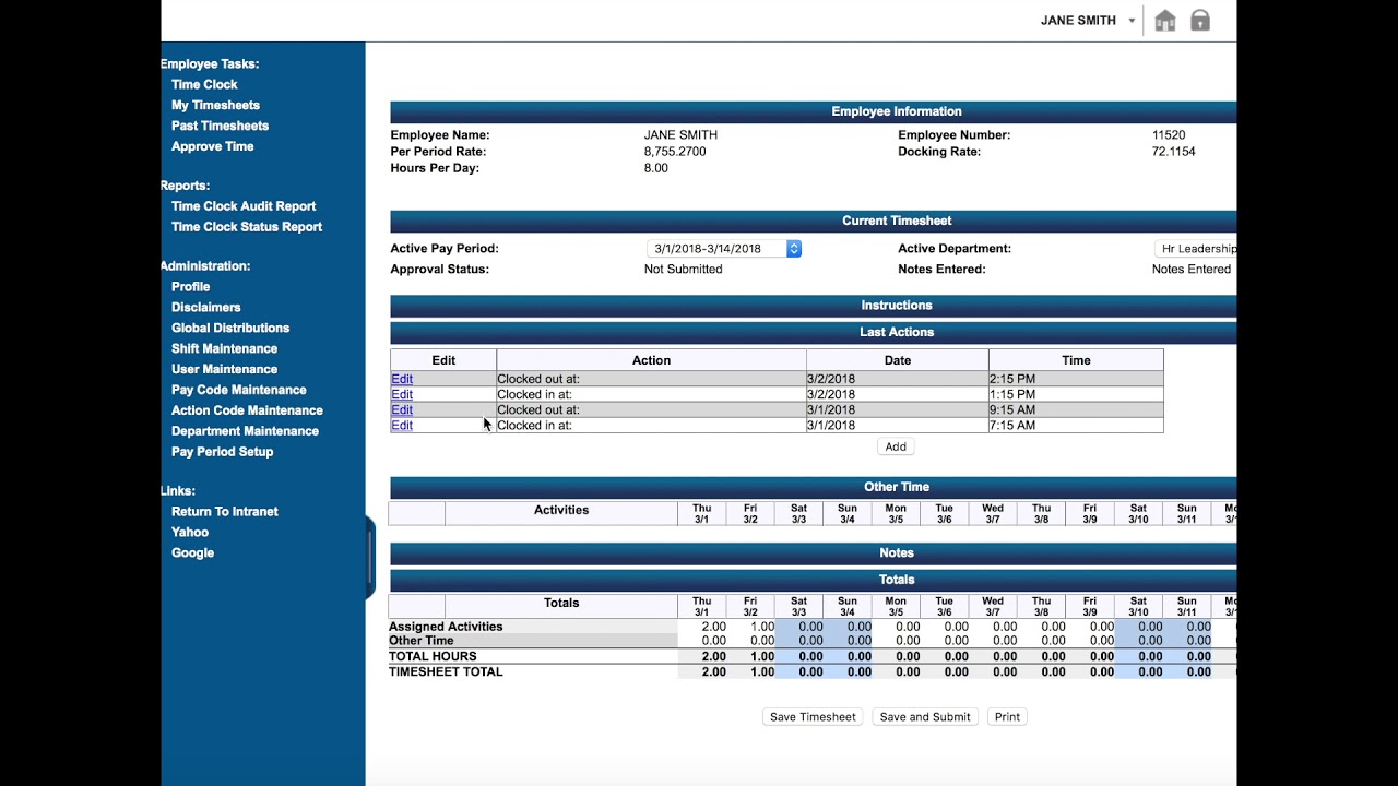Employee Timesheet training overview