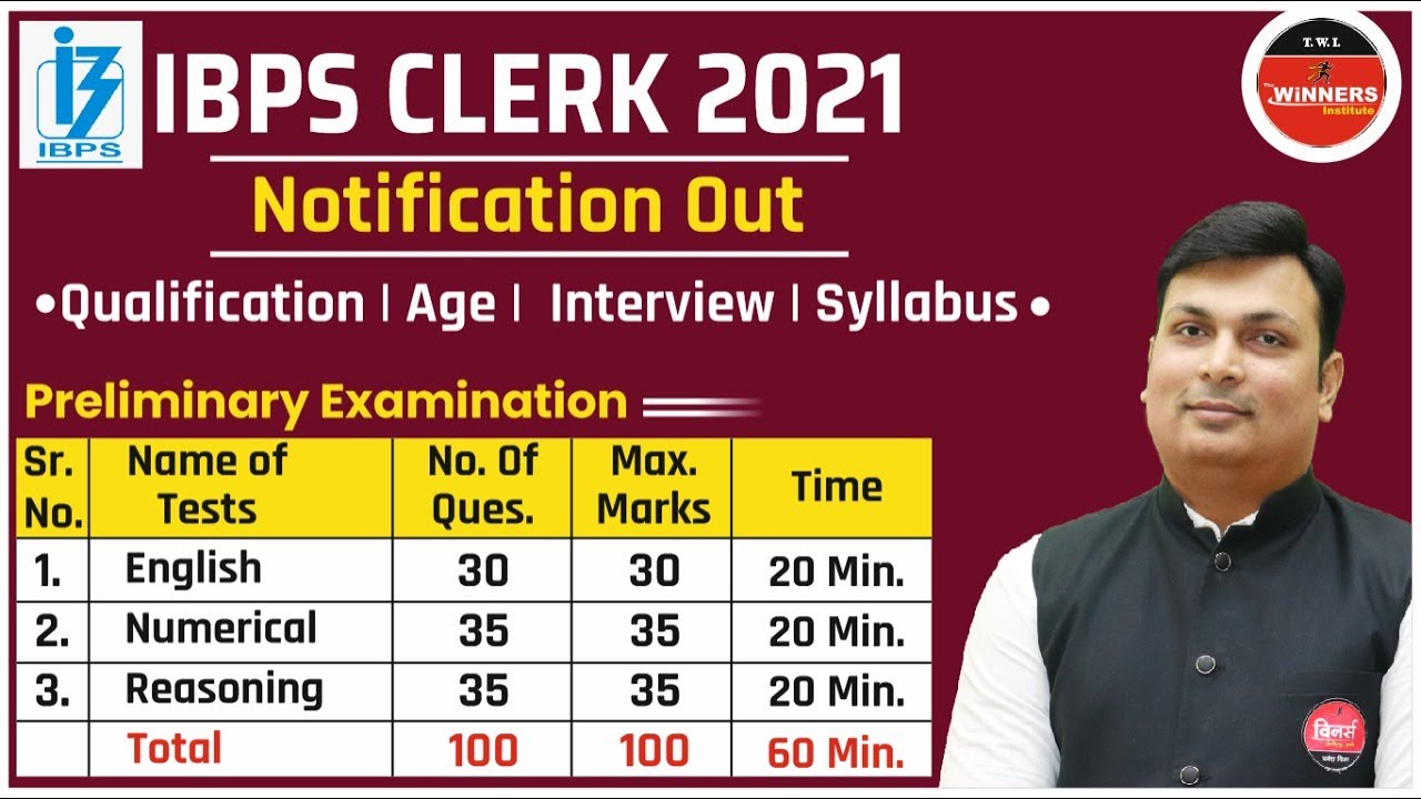 IBPS CLERK 2021 Notification Out | Exam Date, Syllabus, Vacancies, Pre Mains | By Aditya Sir