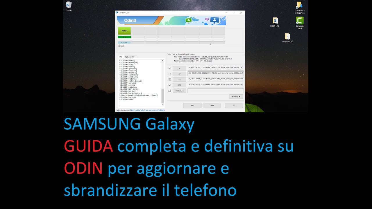 SAMSUNG Galaxy GUIDA ODIN 2020 completa e definitiva per aggiornare e sbrandizzare il telefono