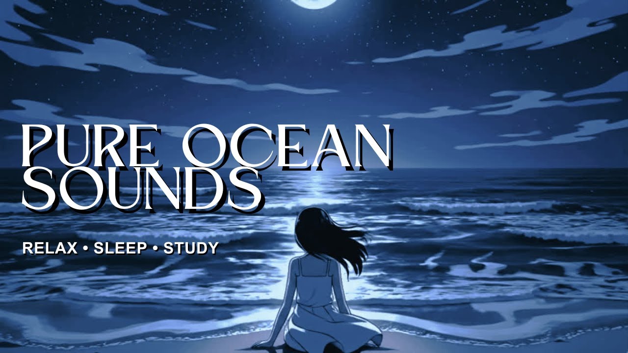 Gentle Ocean Waves at Night 🌊 | ASMR for Deep Sleep & Relaxation