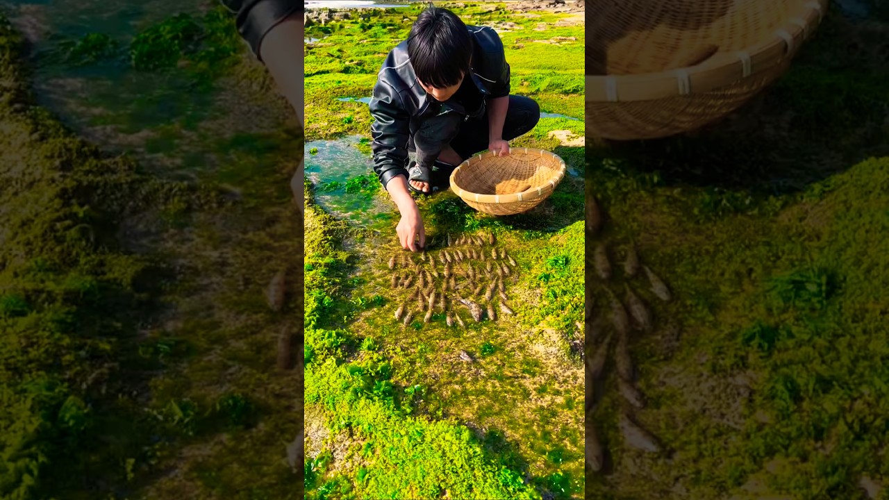 Old school fishing technique!! Catching so many fish at village 