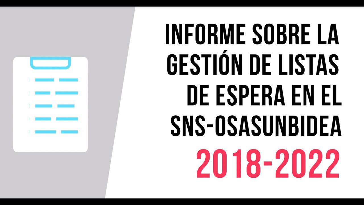 Listas de espera en Osasunbidea