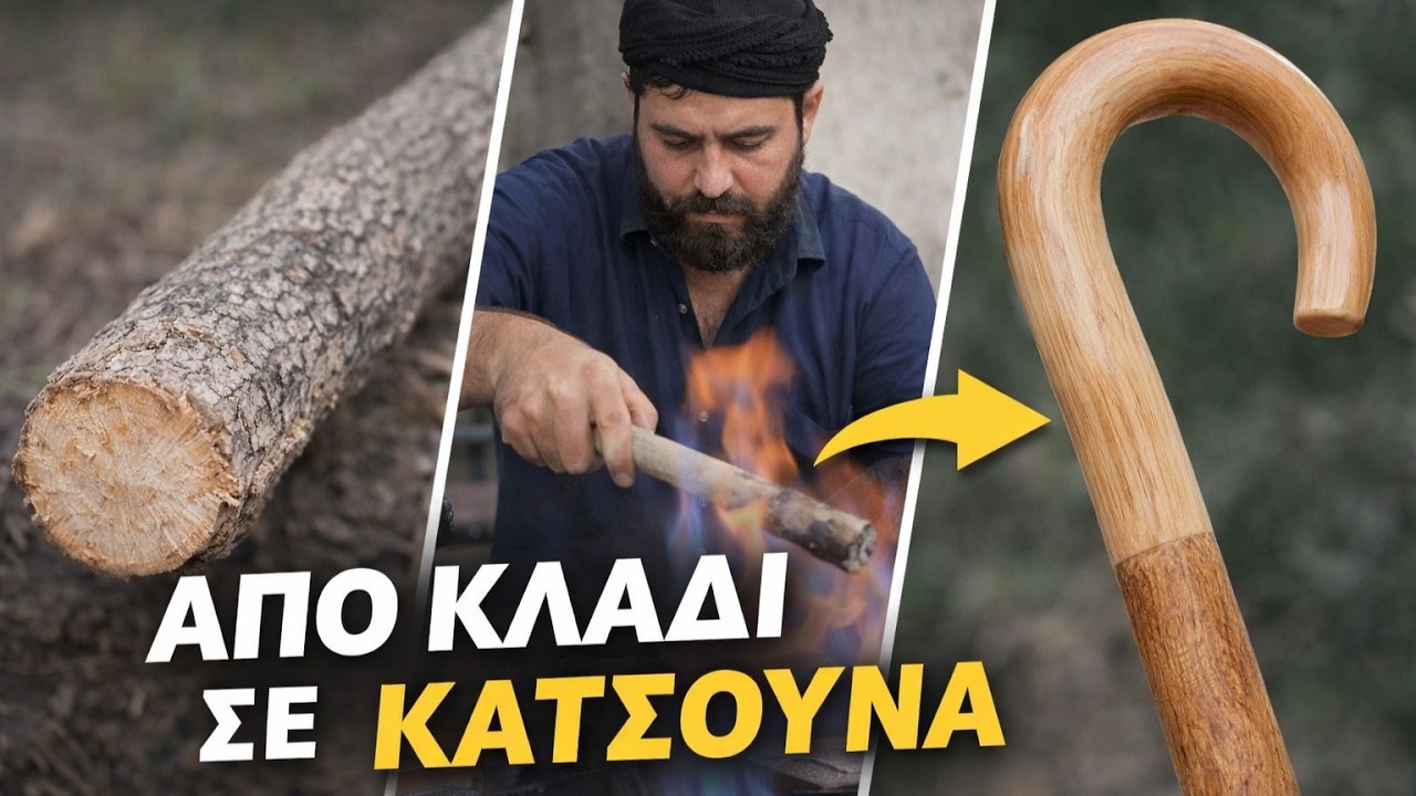 Κατασκευή κρητικής κατσούνας με τον παραδοσιακό τρόπο | Μπαστούνια, βέργες, μαγκούρες Κρήτης