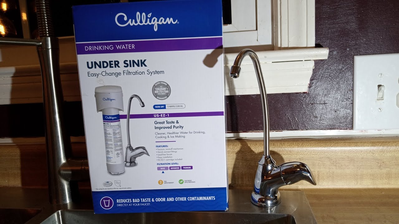 Установка системы фильтрации питьевой воды Culligan под раковиной: быстро и легко