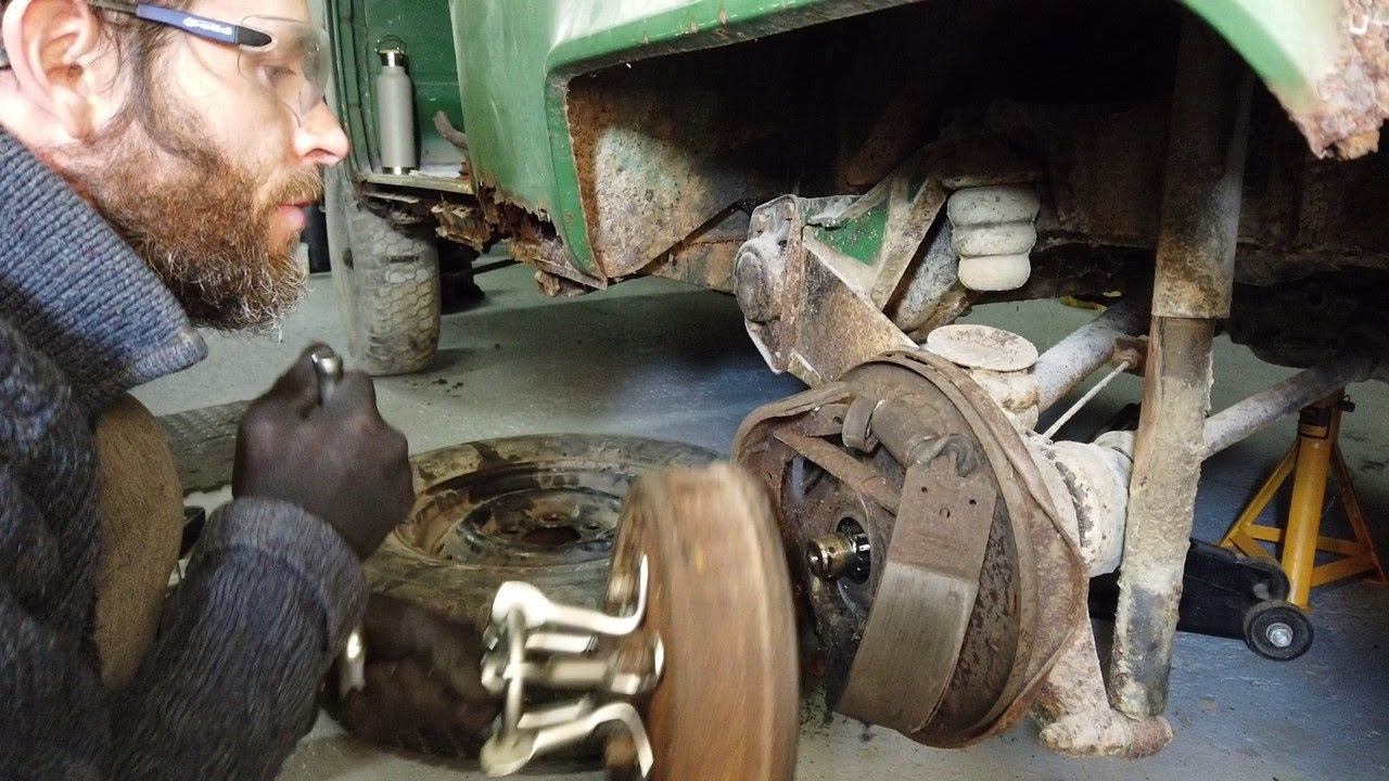 VW removing seized brakes