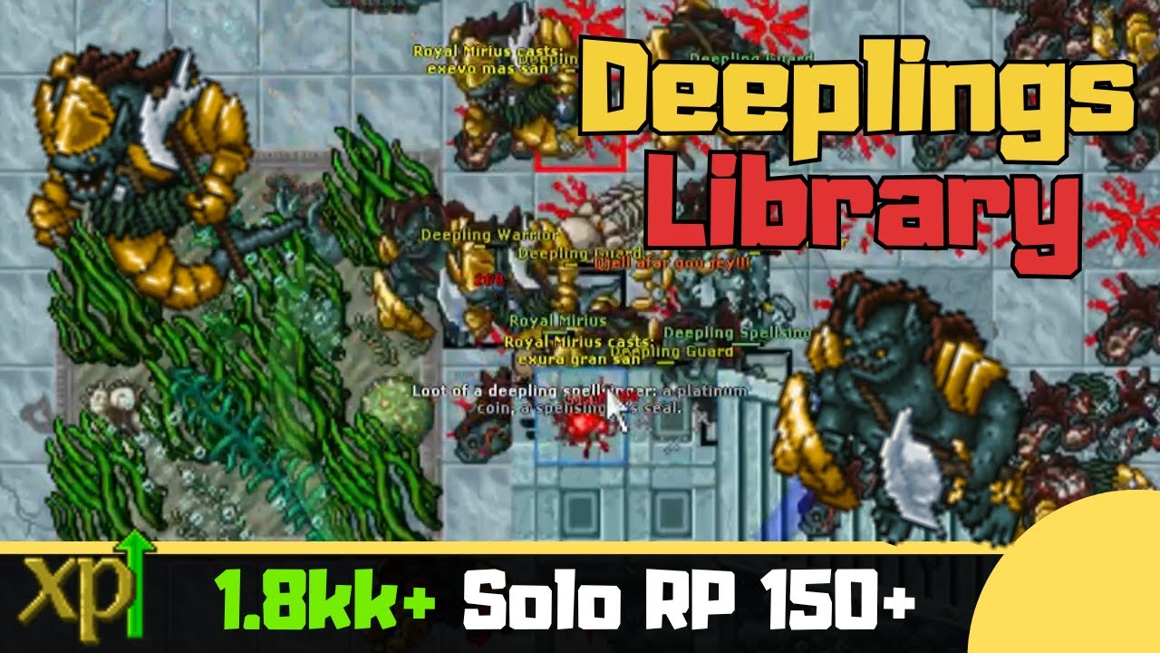 RP 150+ Затопленная библиотека [Tibia Solo Paladin]