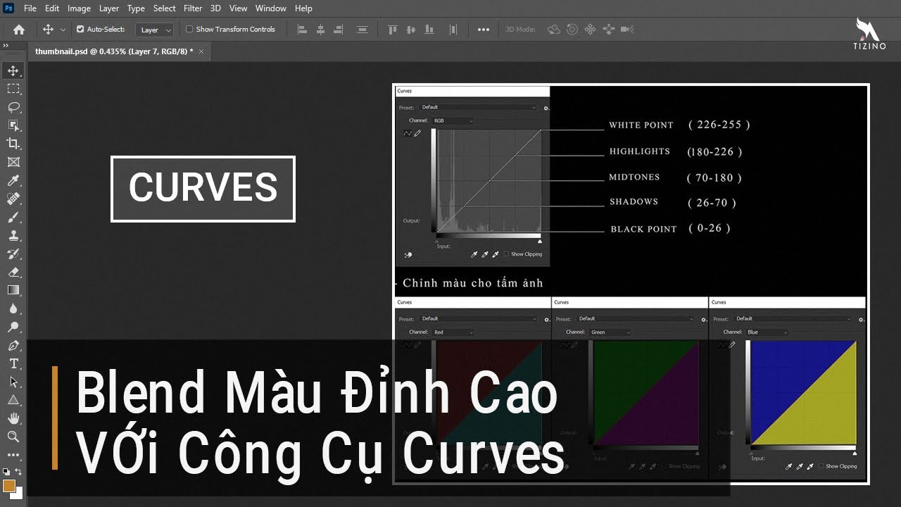 Blend Màu Đỉnh Cao Với Công Cụ Curves Trong Photoshop | Tizino Academy