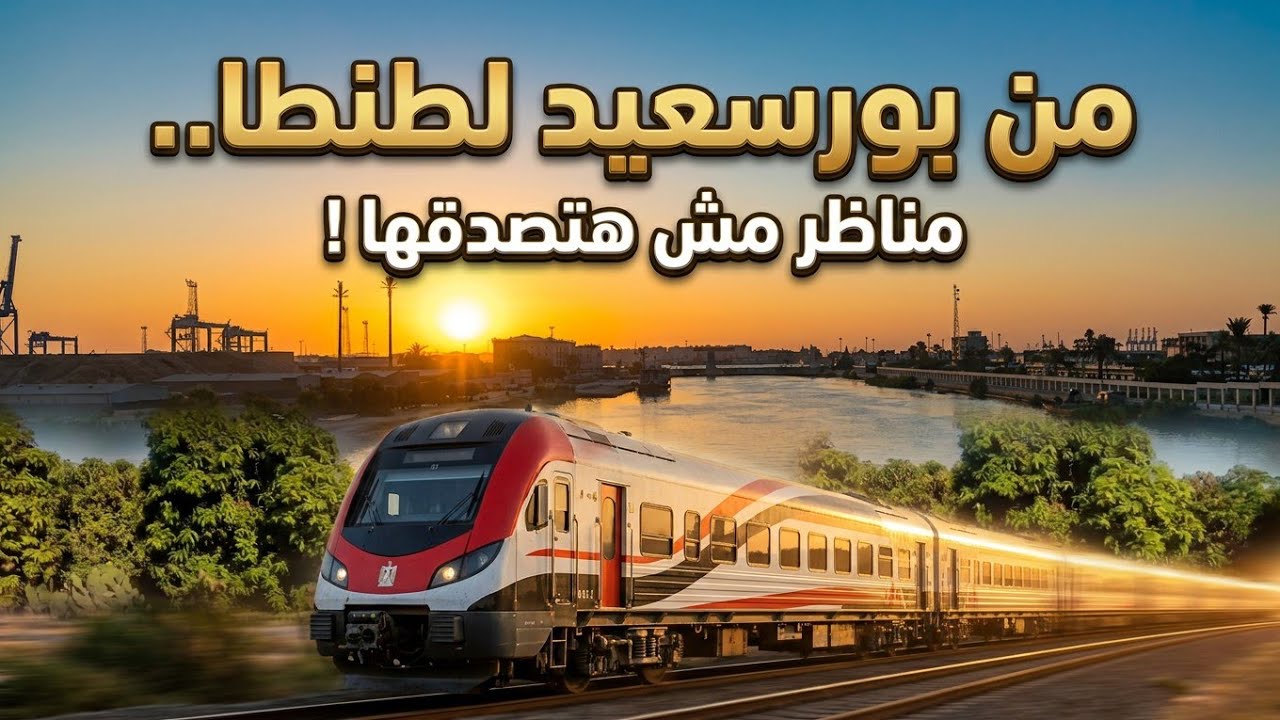 رحله بالقطار من بورسعيد الي مدينة طنطا هنشوف من شباك القطار الاسماعيليه الزقازيق ميت غمر مدينه زفتى