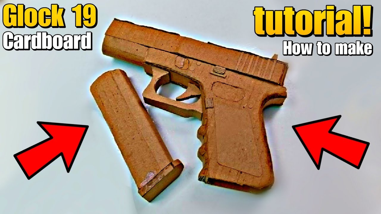 Как сделать Glock 19 из КАРТОНА! | самодельный картонный пистолет | картонный Glock 19