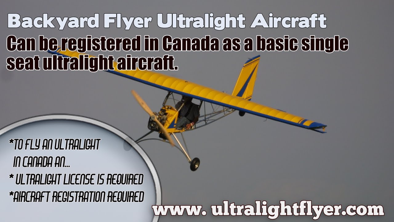 Backyard Flyer, Swing Wing, Canadian Single seat ultralight aircraft