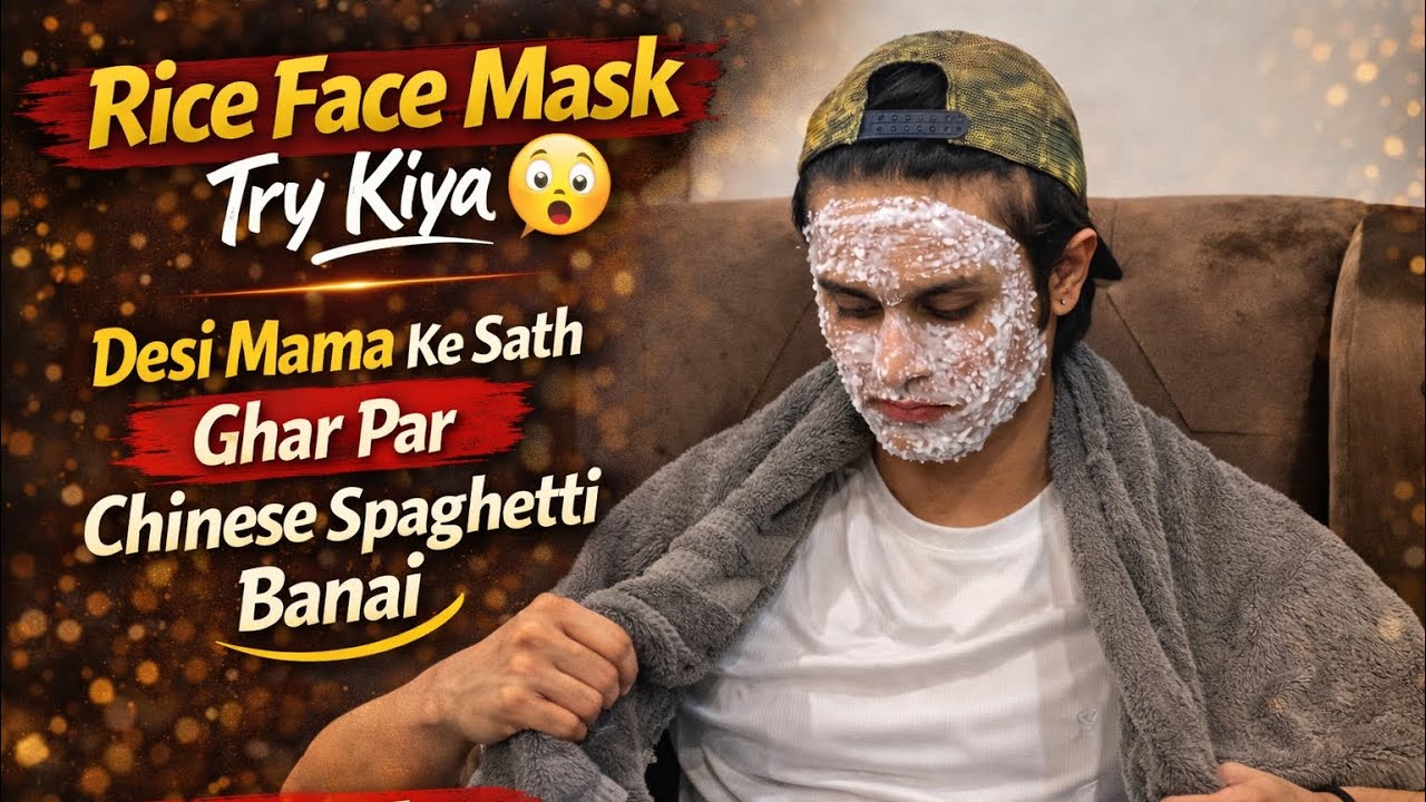 “Rice Face Mask Try Kiya 😲 | Desi Mama Ke Sath Ghar Par Chinese Spaghetti Banai | Family Vlog”