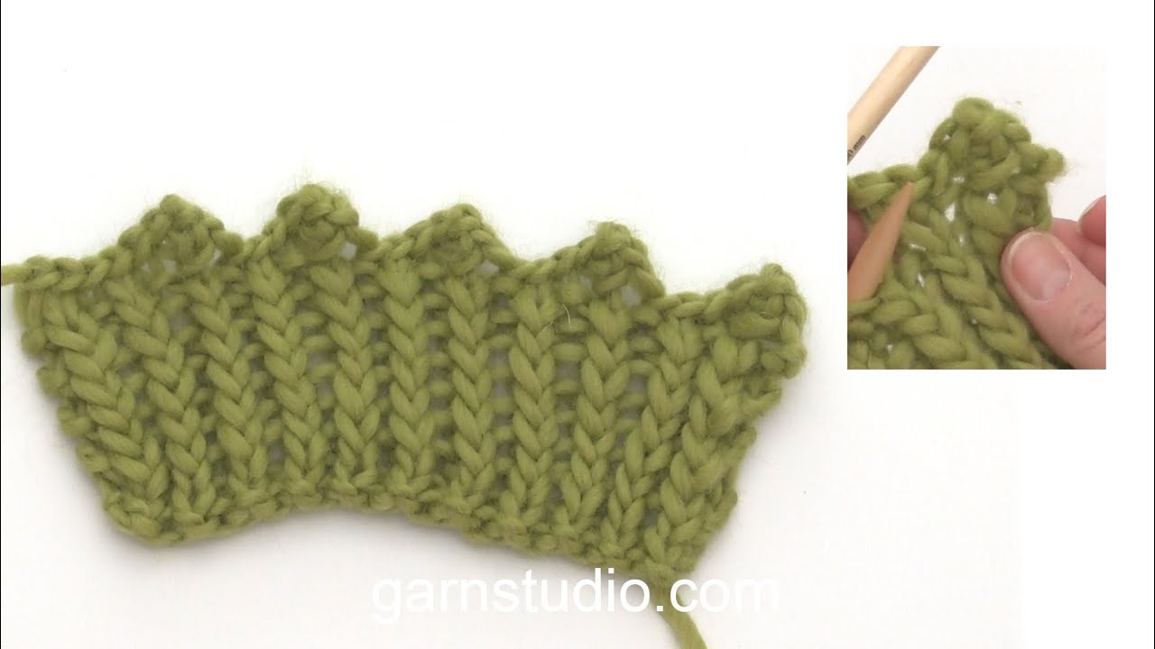 How to cast off with a picot edge on a rib