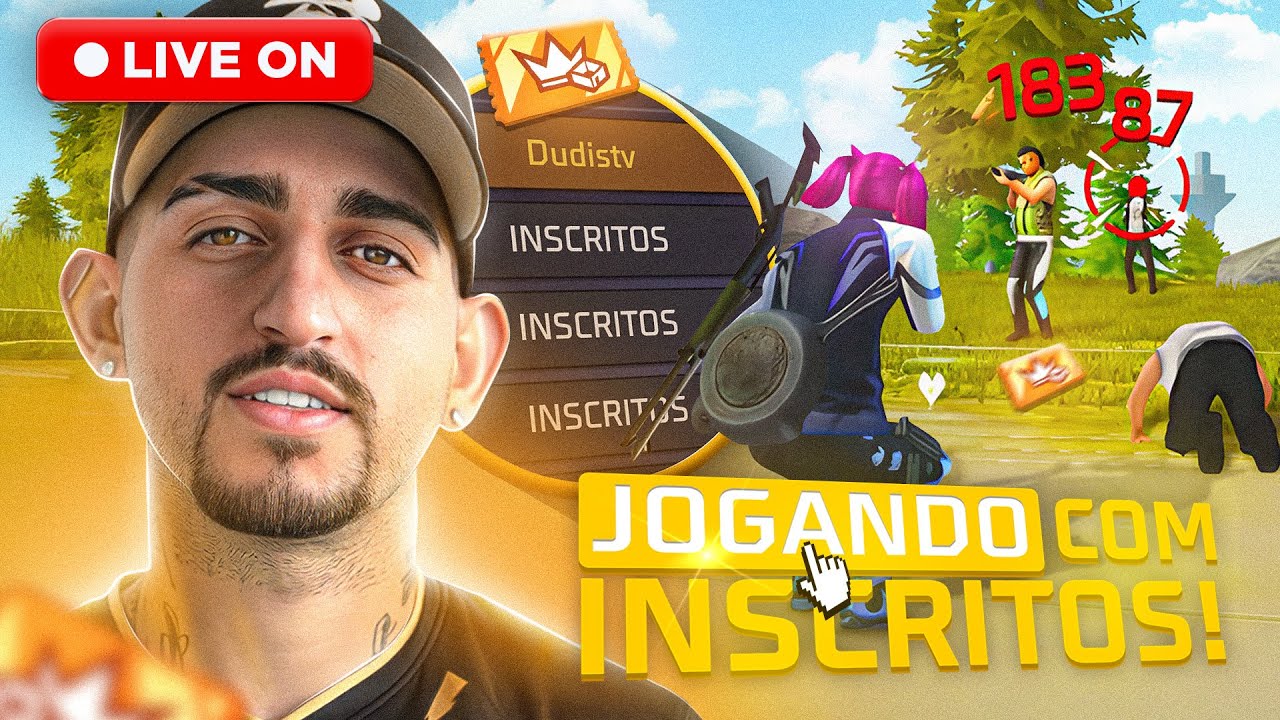 🔴FREE FIRE AO VIVO🔴DUDIS REVELA🔴VEM PRA SALEX🔴GUERRA DE GUILDA🔴SALA PREMIADA🔴