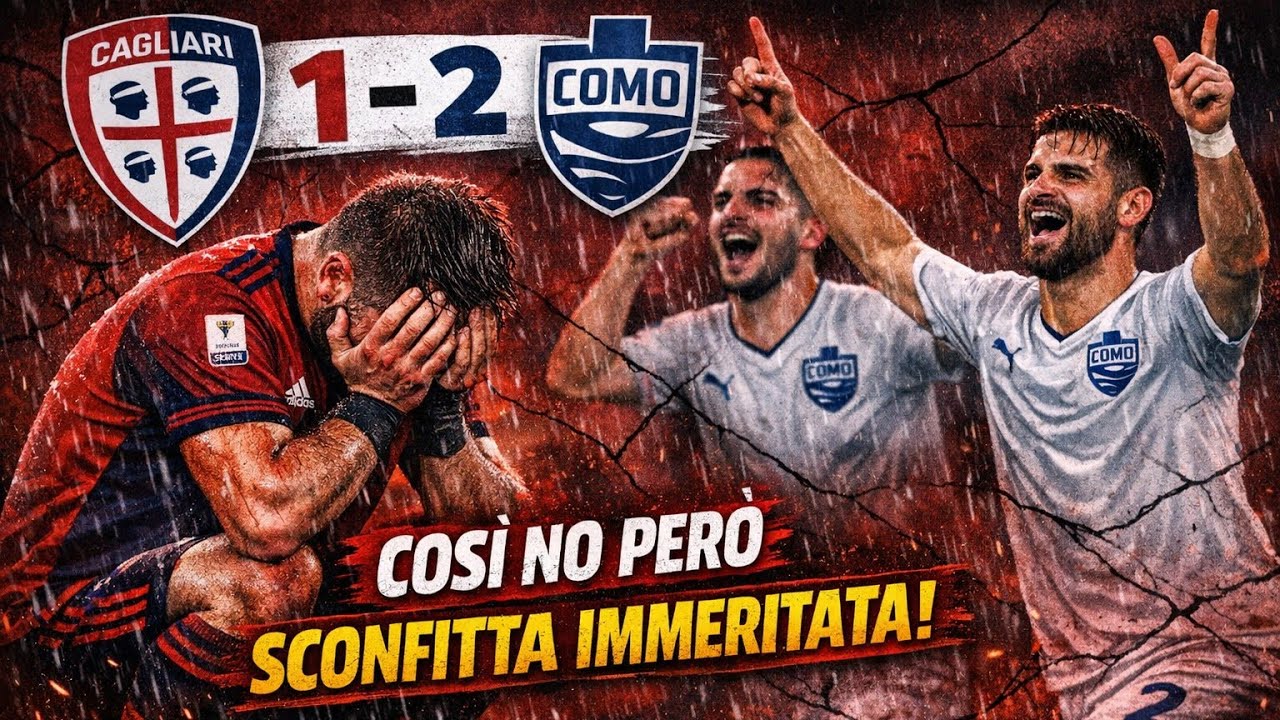 Cagliari Como 1 a 2 sconfitta immeritata arbitraggio no comment 
