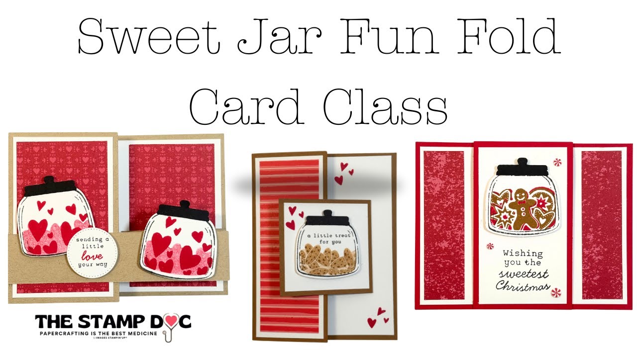 July 2025 FREE with Purchase Fun Fold Class featuring Stampin' UP Sweet Jar bundle and Jar of Joy
