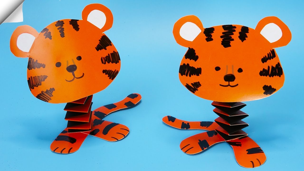 Symbol 2022 tiger | Christmas crafts | Moving paper tiger