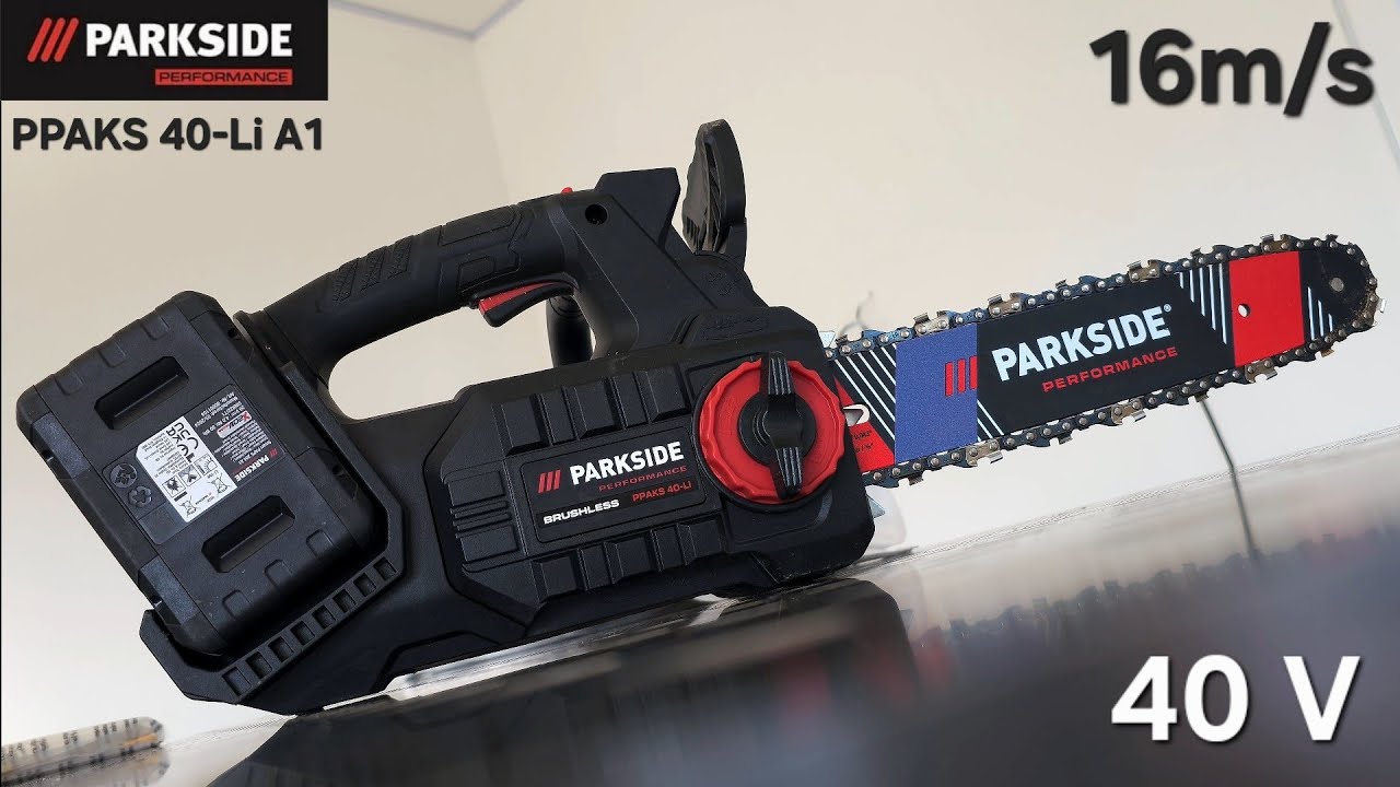 Бензопила для обрезки деревьев Parkside Performance 40V PPAKS 40-Li A1.