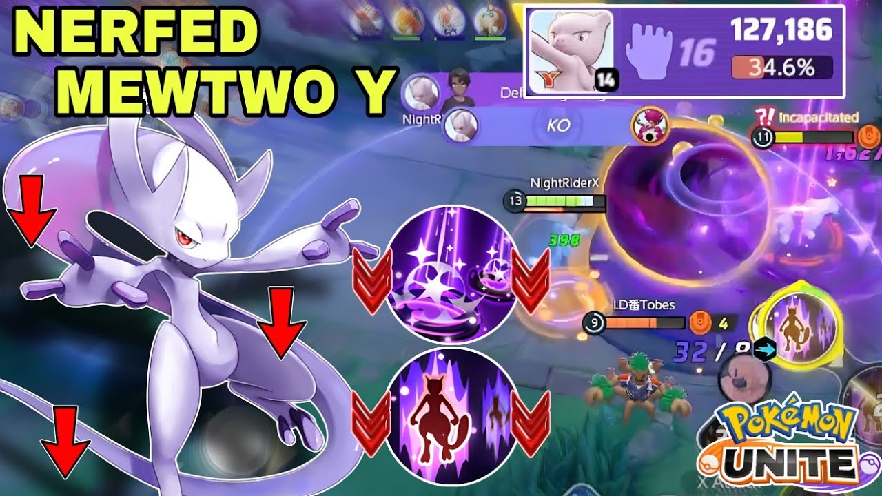 MEWTWO Y still deals Crazy Damage even after the Nerfs | Pokemon Unite