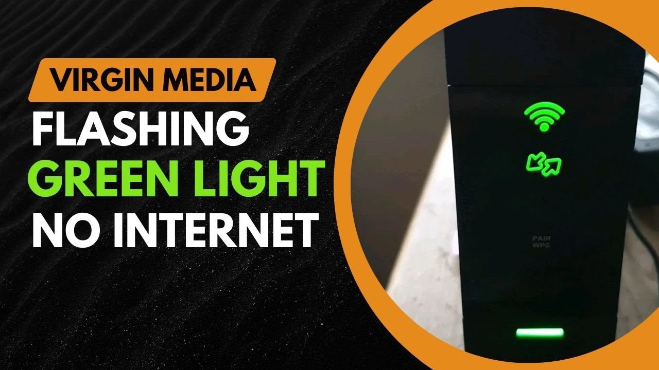 Virgin Media мигает зеленым светом, нет интернета