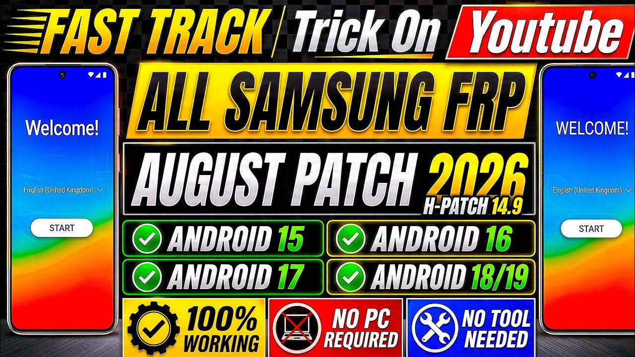🚀 YouTube FIRST! NEW Samsung FRP Bypass | Android 13-16 | August 2026 Patch | NO PC | 100% Working 