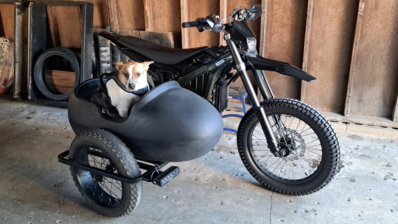 Got the sidecar on the Surron Ultra Bee and test ride successful! So much fun! #surron #sidecar