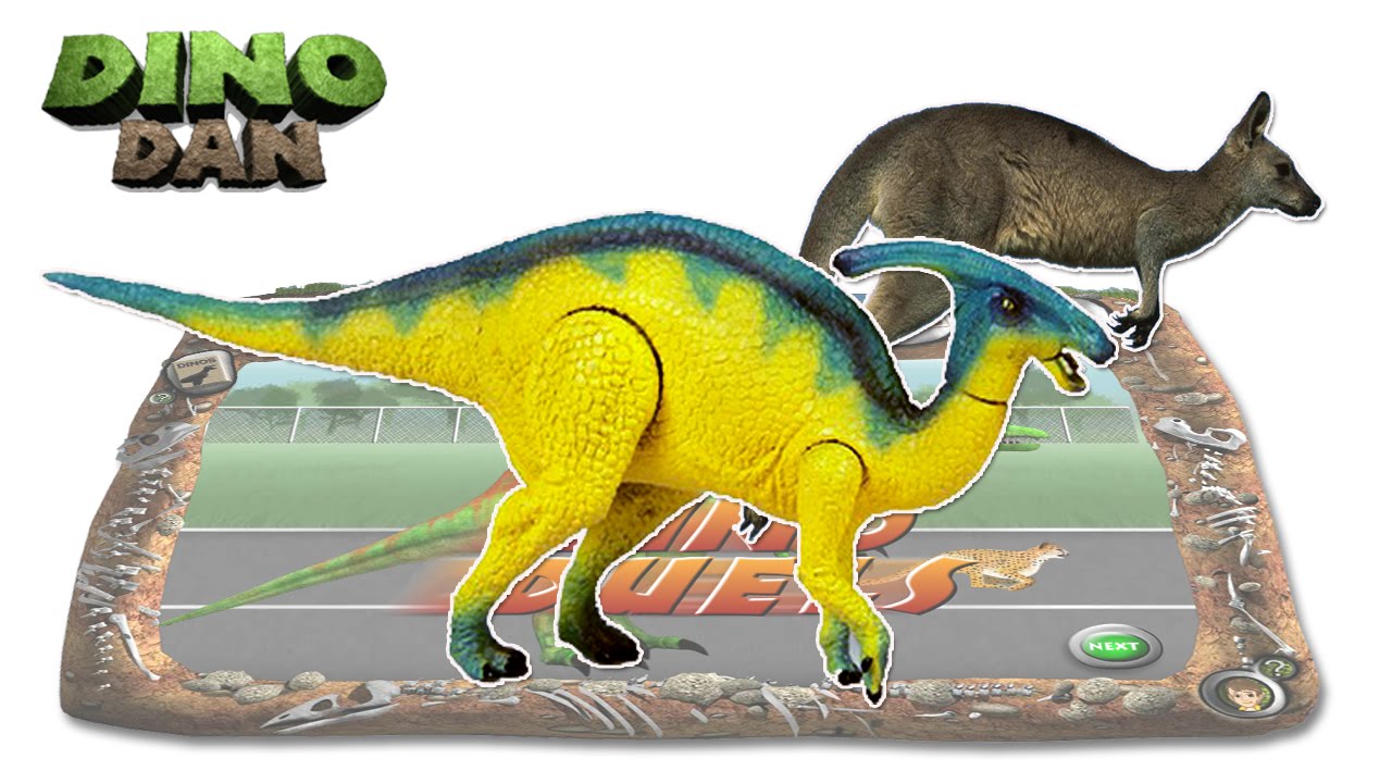 DINO DAN  DINO DUELS # 7 : Parasaurolophus  VS. Kangaroo
