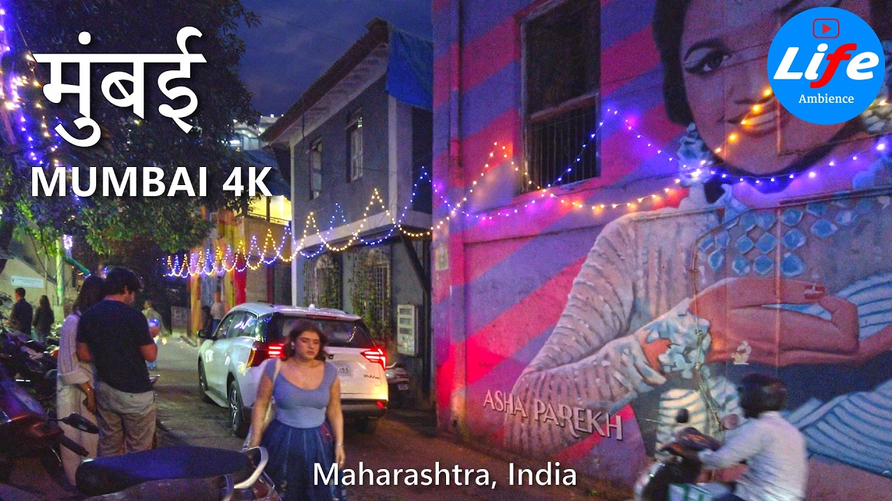 MUMBAI, Bandra Walking Tour 🇮🇳 - Christmas Walk - India Walking Tour 4K HDR