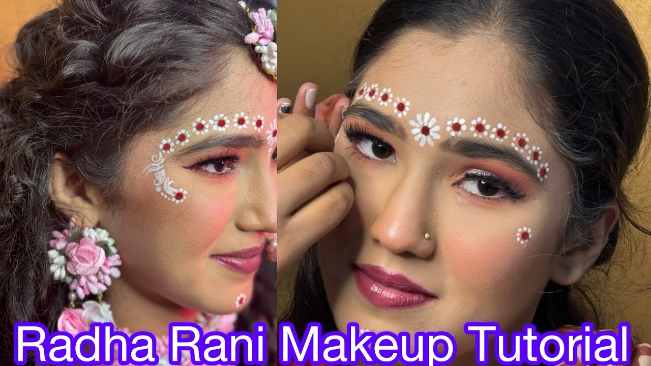 Radha Rani Makeup Tutorial || Janmastami Special || Makeup Tutorial Step By Step || kumkum bindi 