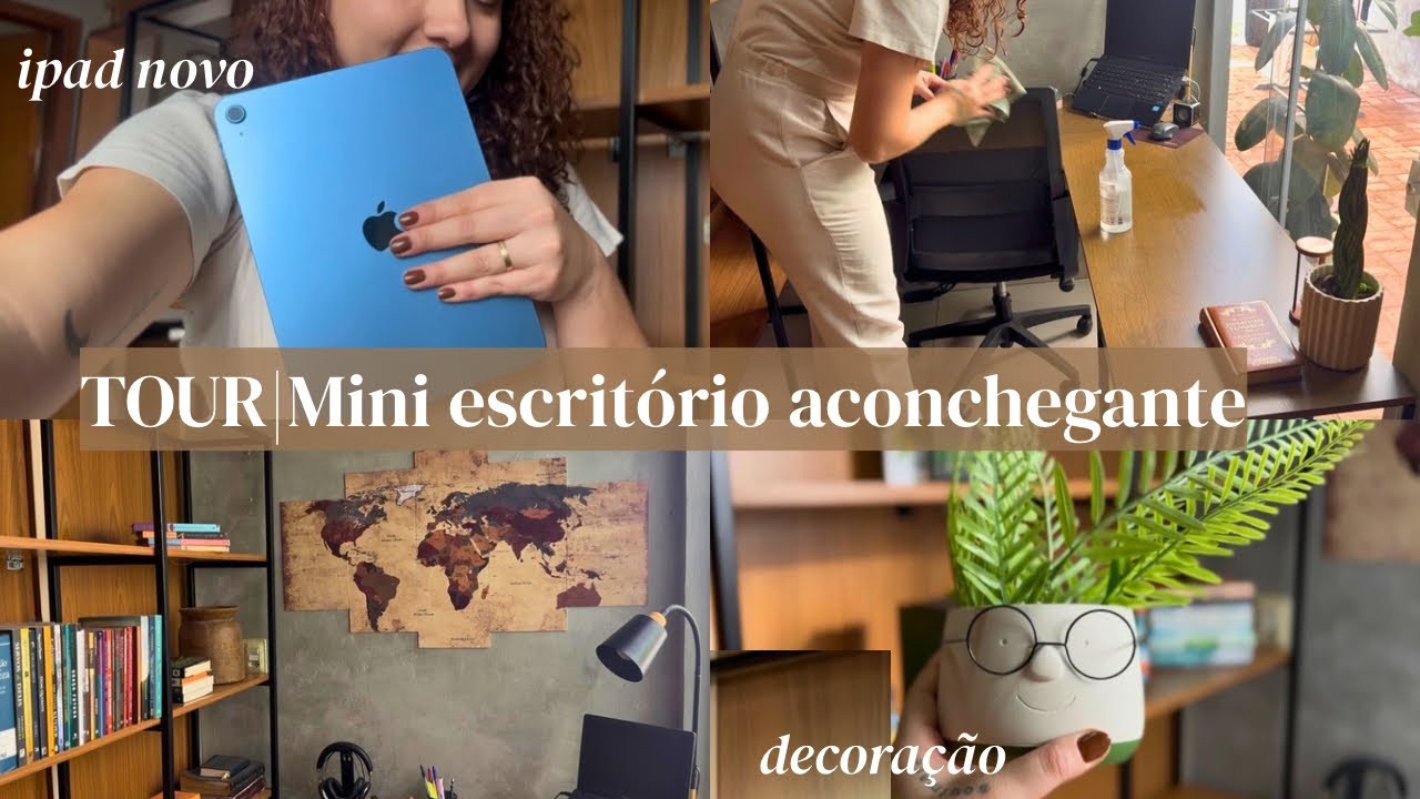 ✨FICOU PRONTO, Mini escritório aconchegante | Decoração Tour completo,detalhes… e até iPAD novo 🤭