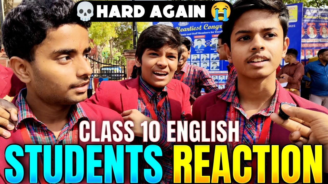 Class 10 English Paper Set 4😭💀Students Reaction 🔥| CBSE BOARD 2026 #exam #10class #cbse #maths