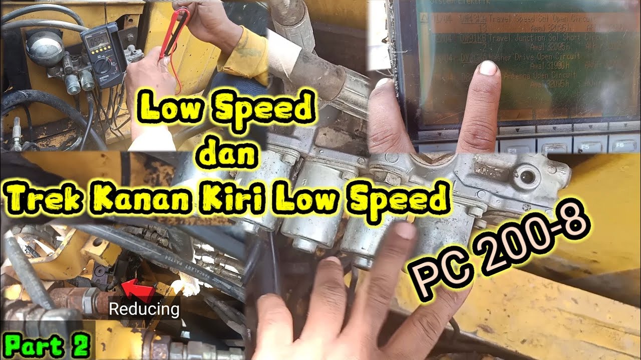 Penyebab hydrolic low speed dan trek kanan kiri low speed|Komatsu PC 200-8@Belajarmekanikpemula