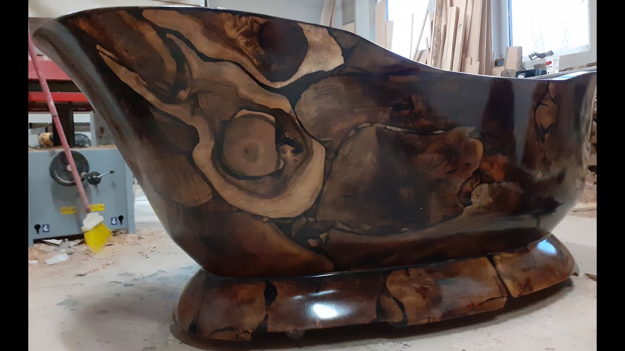 Amazing Woodworking Art bathtub drewniana wanna लकड़ी का बाथटब  baignoire en bois, حوض استحمام خشبي