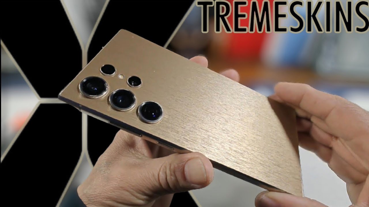 XtremeSkins 'Brushed Gold Skin' Install for Samsung Galaxy S24 Ultra