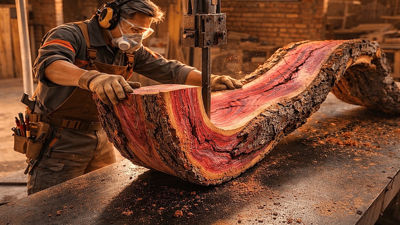 See What This Guy Did with Bent Wood Panel to Create Impressive Accent for True Artistic Masterpiece