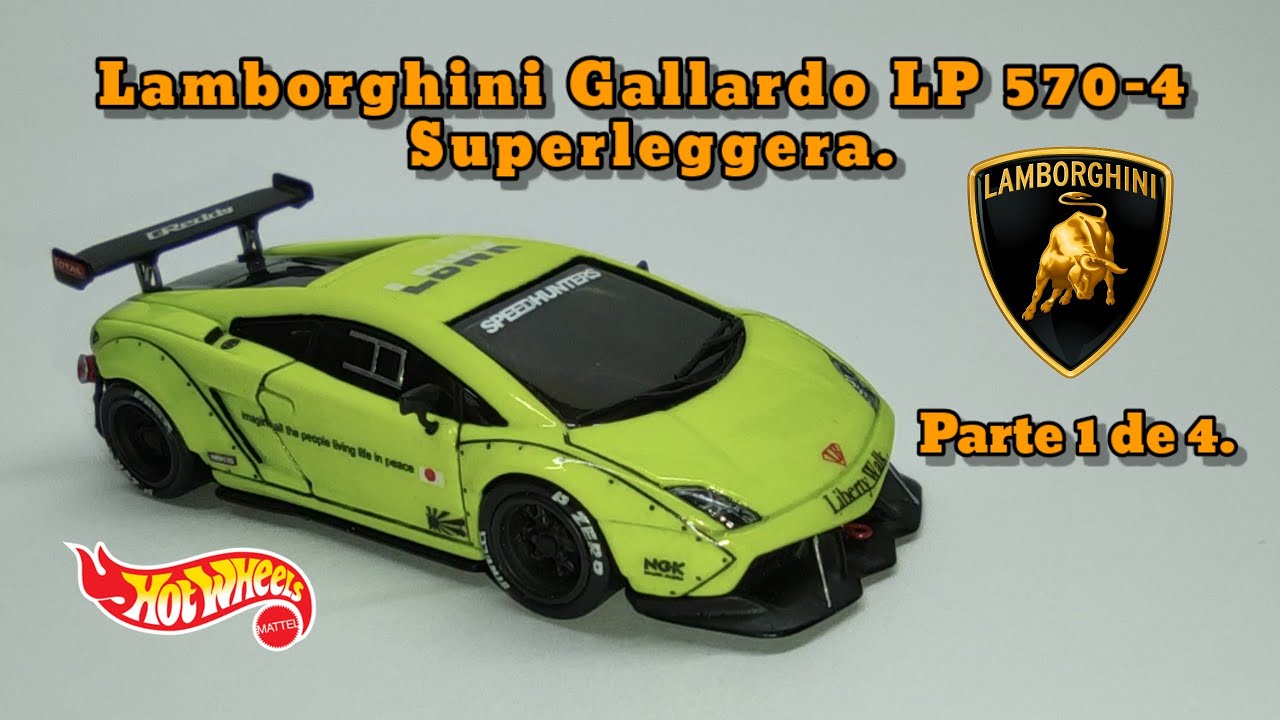 Lamborghini Gallardo Superleggera "Liberty Walk", twin turbo (Parte 1 de 4). Custom Hotwheels.