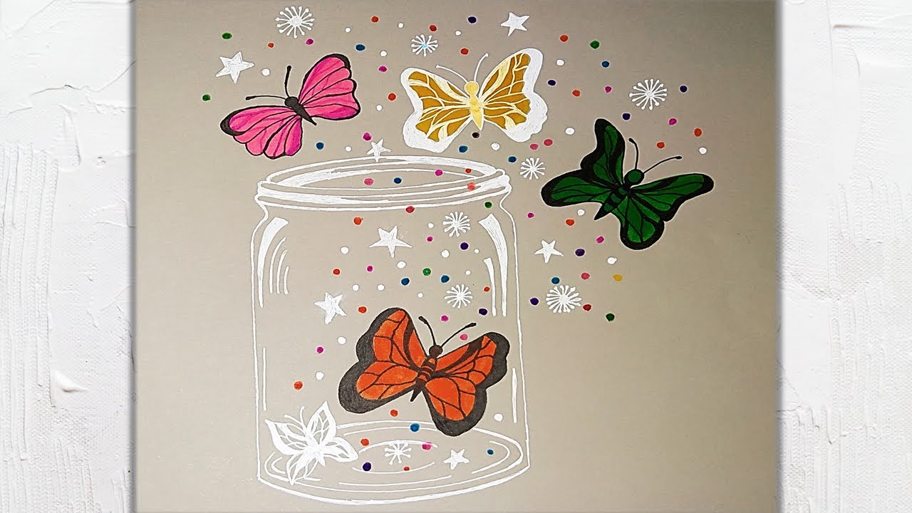 Butterflies In Jar Drawing | Pen and Ink Drawing | Draw With Me #drawing #howtodraw #butterfly