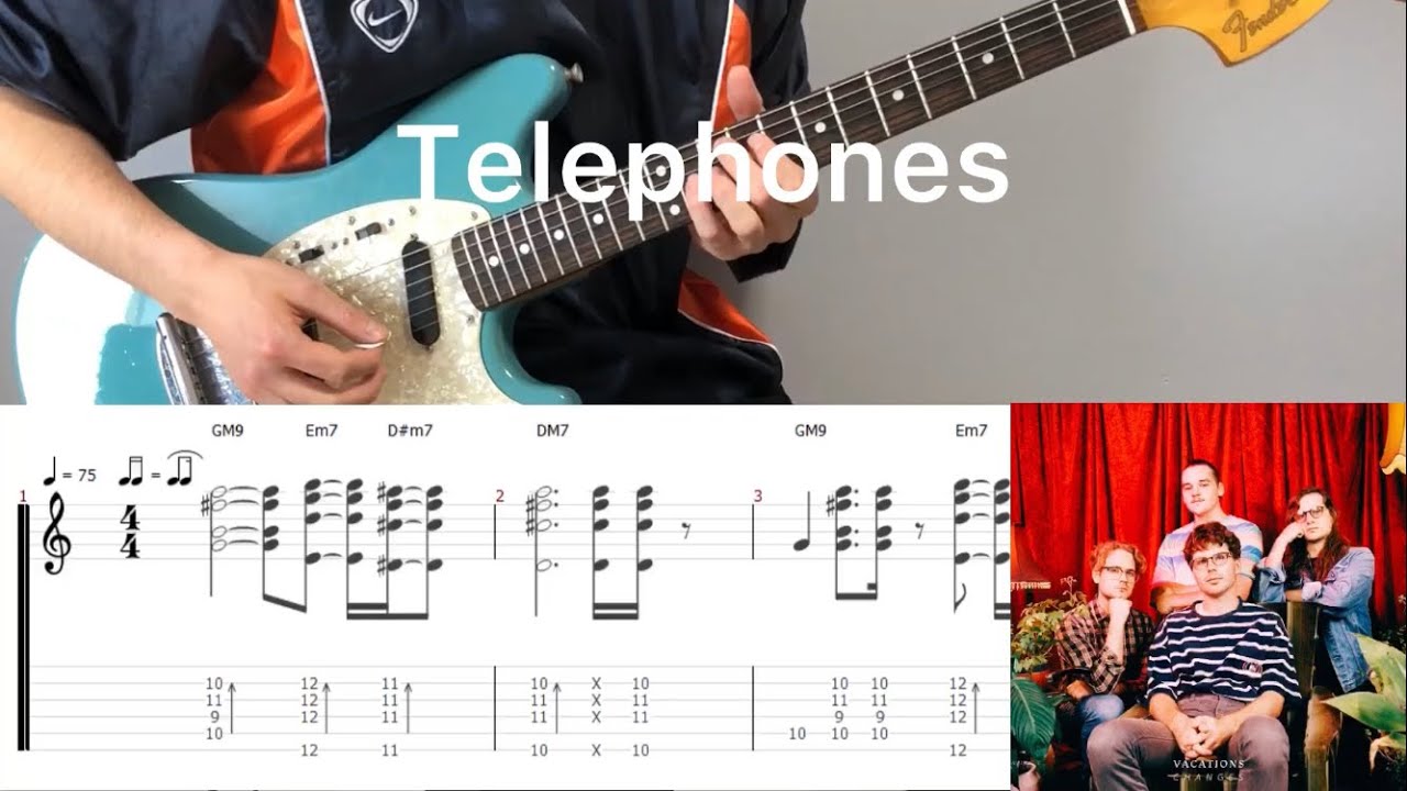 Vacations - Telephones (guitar cover with tabs & chords)