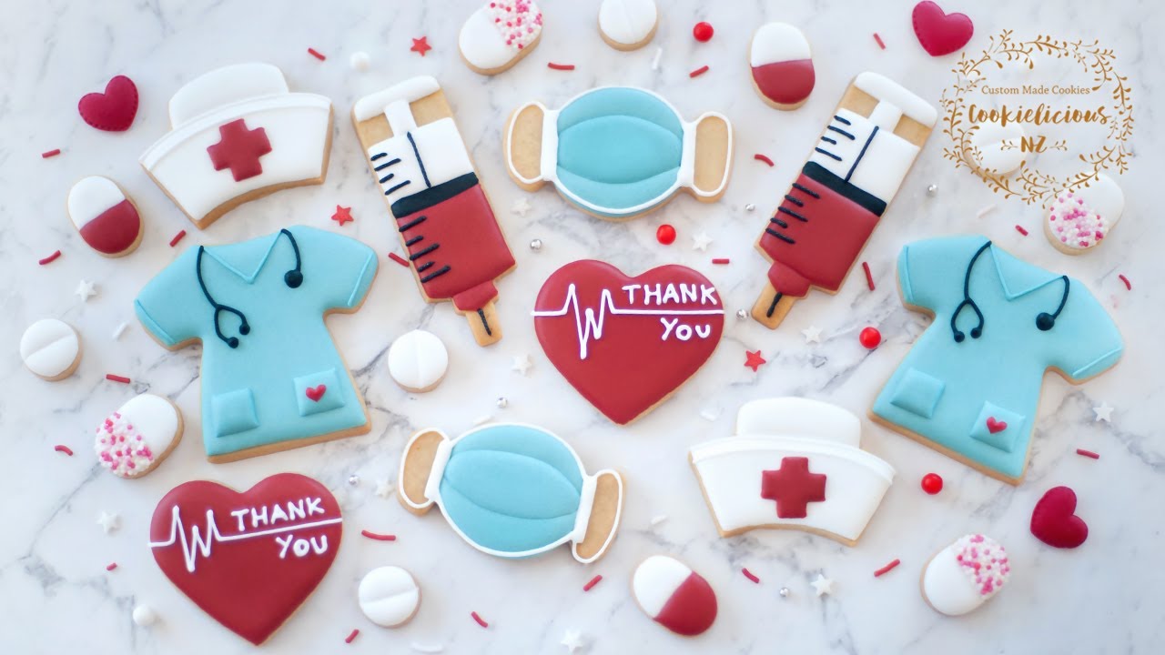 Healthcare Heroes Appreciation Cookies ~ How to make Medical Themed Cookies
