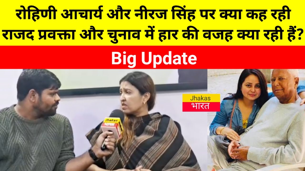 रोहिणी आचार्य और नीरज सिंह पर क्या कही राजद के Sarika Paswan और चुनाव में हार की वजह क्या रही हैं..?