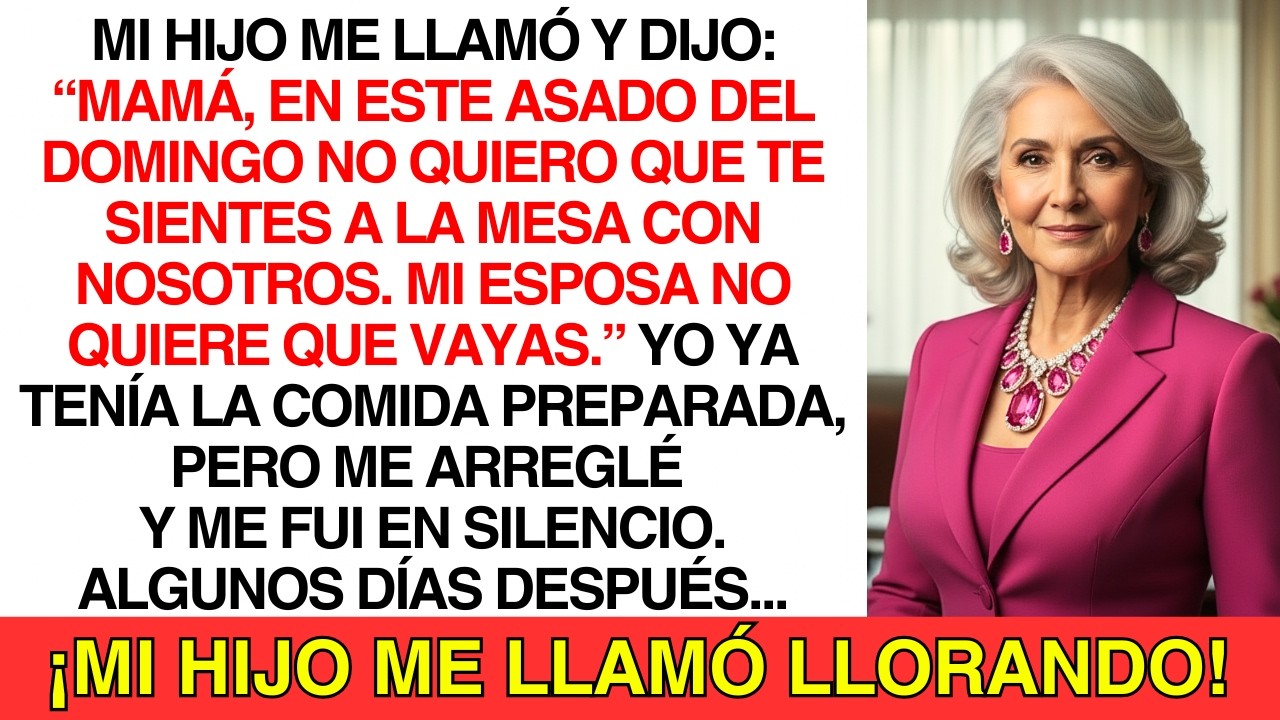 “Mi Hijo Me Dijo ‘En La Cena No Quiero Que Te Sientes Con Nosotros’… Una Semana Después”