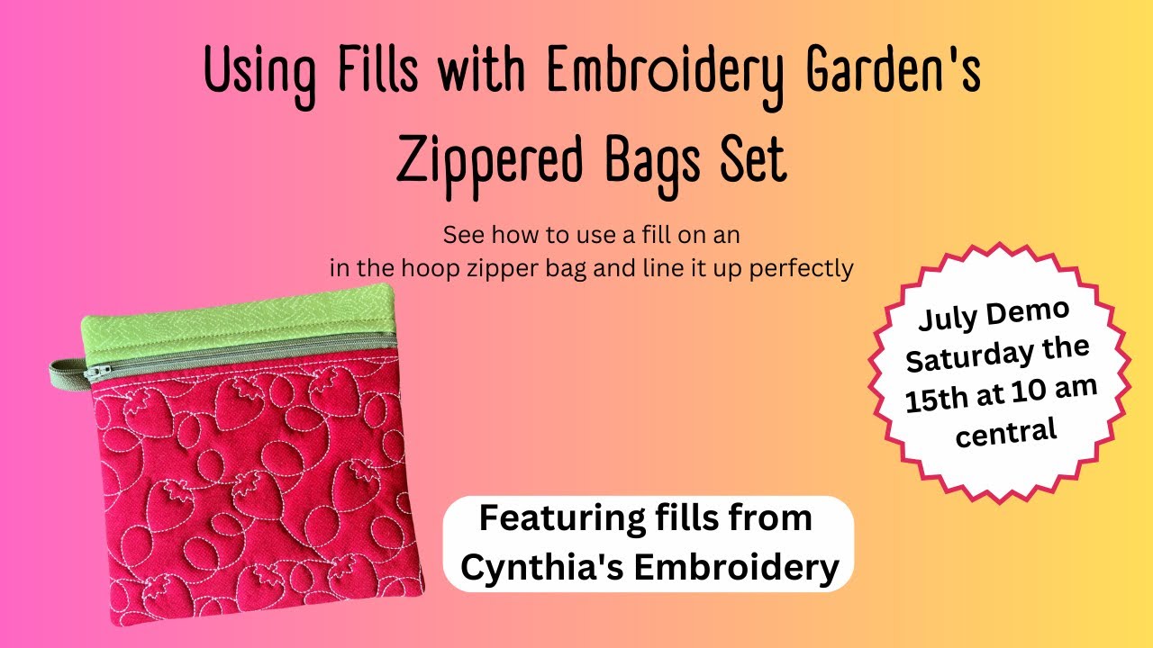 Embroidery Garden's July Demo