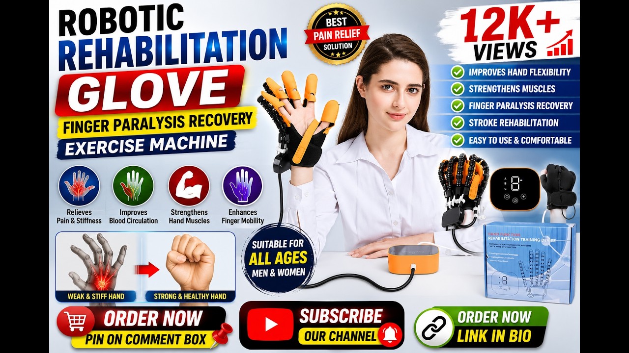 Robotic Hand Rehabilitation Gloves Finger Recovery stroke patients hand function training device