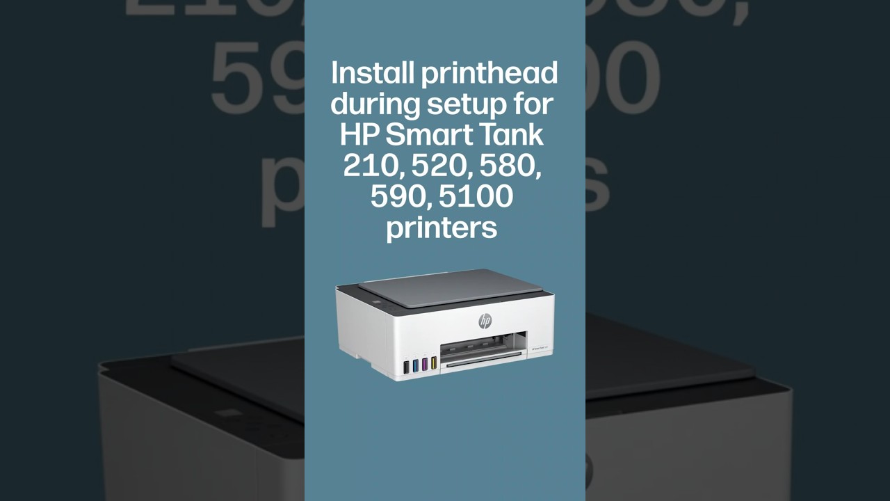 Установите печатающую головку во время настройки принтеров HP Smart Tank 210, 520, 580, 590, 5100...