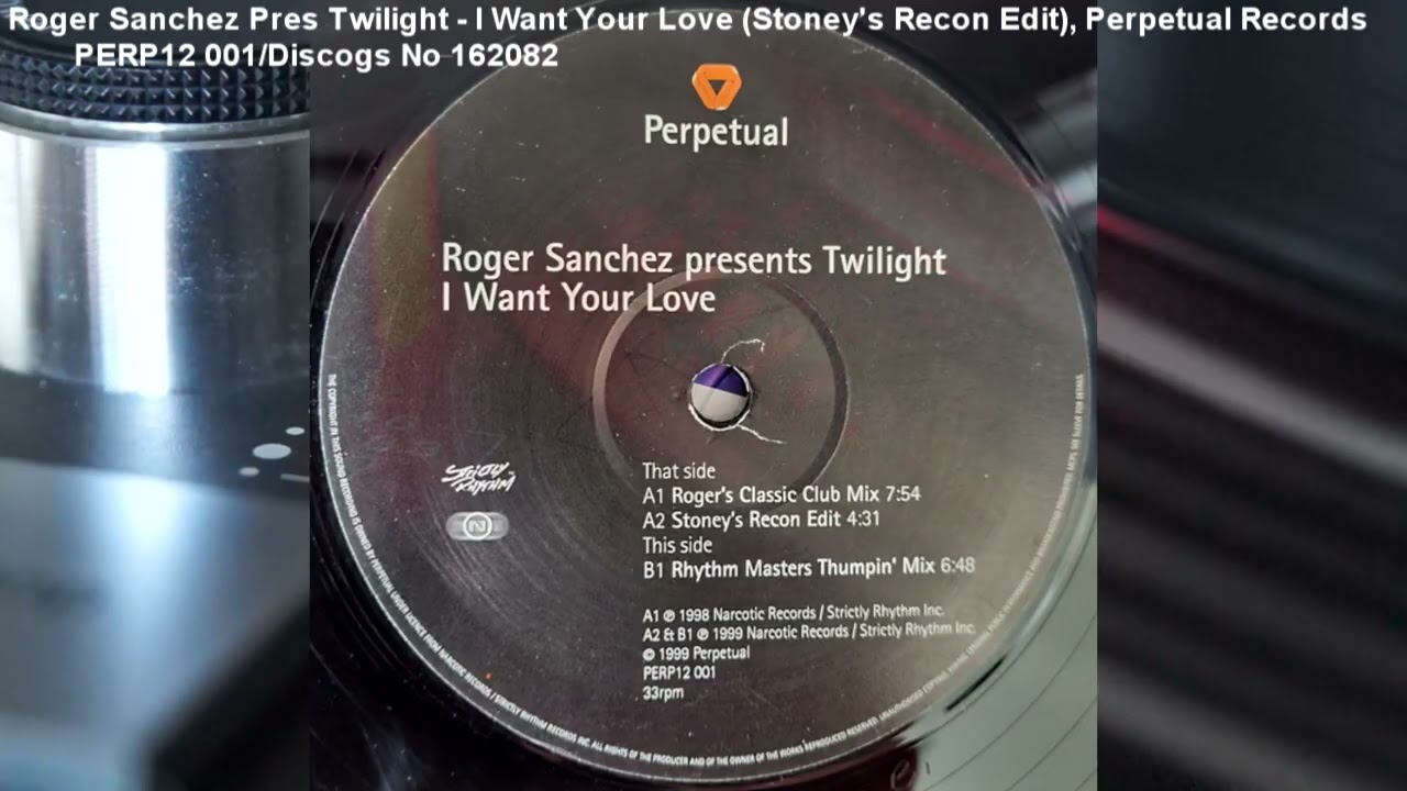 Roger Sanchez Pres Twilight - I Want Your Love (Stoney's Recon Edit) (1999)