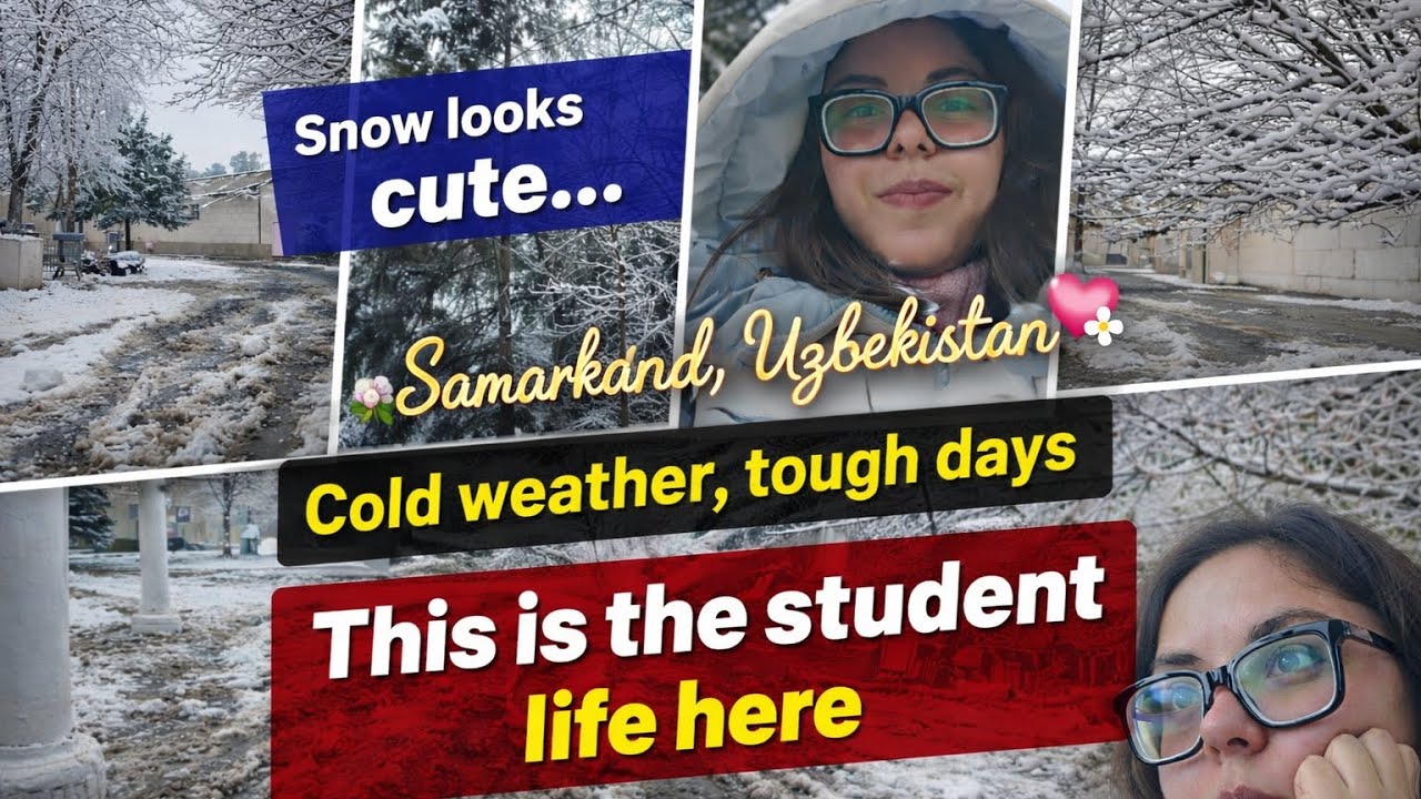 This is the reality of student's life in samarkand. || Mbbs in Uzbekistan || snow experience ||