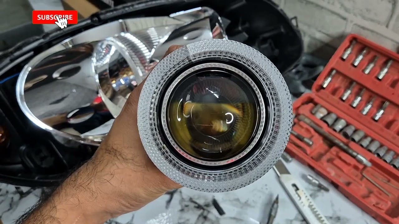 Headlight Retrofitting with Foglamp Projectors 😛😁 Fiat Linea Bi LED Projectors